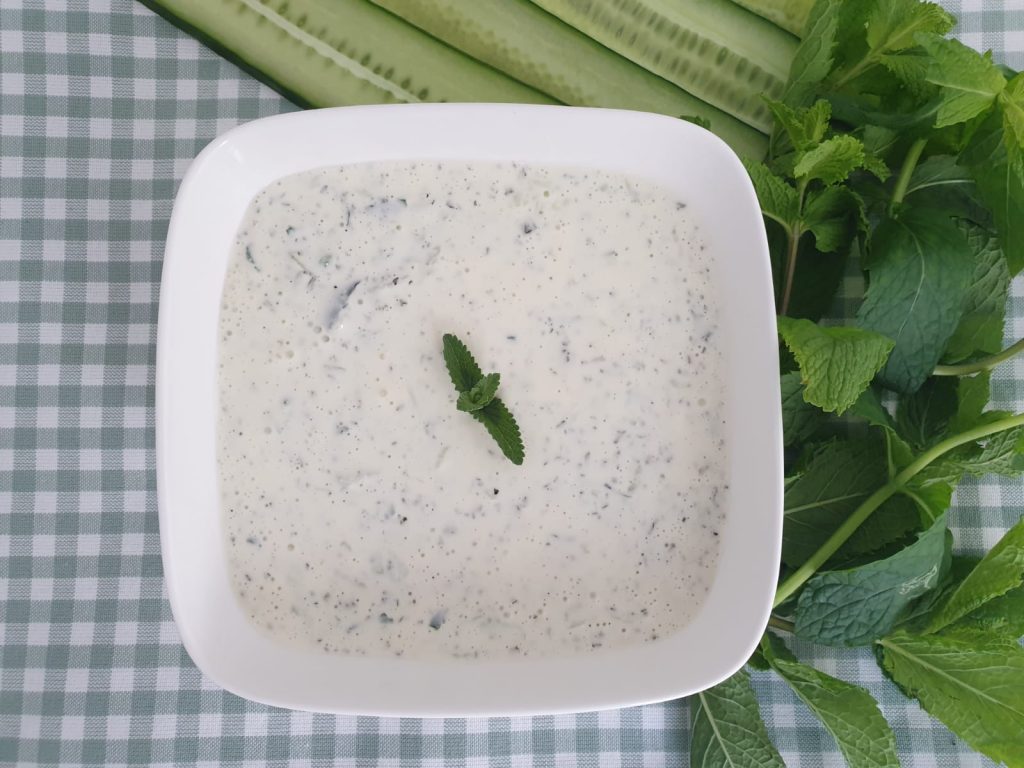 komkommer-crème fraîche dip