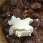 Pan met kippenlevertjes en mascarpone
