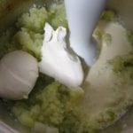 Pan met koolrabi puree, mascarpone en slagroom