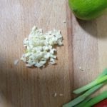 Knoflookteentje in kleine