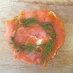 Bagel met zalm en dille