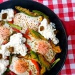 Grillpan met avocado en ei