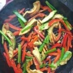 Groente heeft bruine streepjes van de grillpan