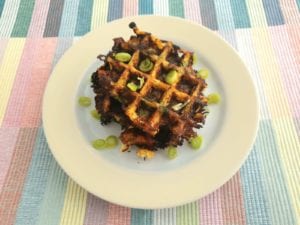 Bord met stapeltje Koolrabi rösti