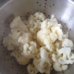Vergiet met gekookte bloemkool