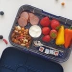 Goed afsluitbare lunchbox Blauwe lunchdoos pubers