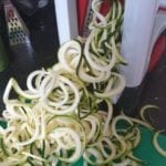 Courgette spaghetti met een spiraalsnijder