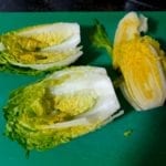 Uitgeholde little gem salade
