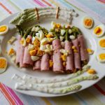 Groene asperges met ham