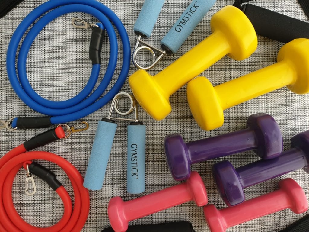 Dumbbells en weerstandsbanden