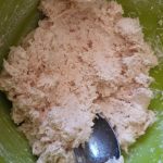 Meng de zalm en de slagroom door elkaar heen