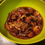 Week de porcini in kokend water