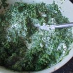 mascarpone door de spinazie mengen