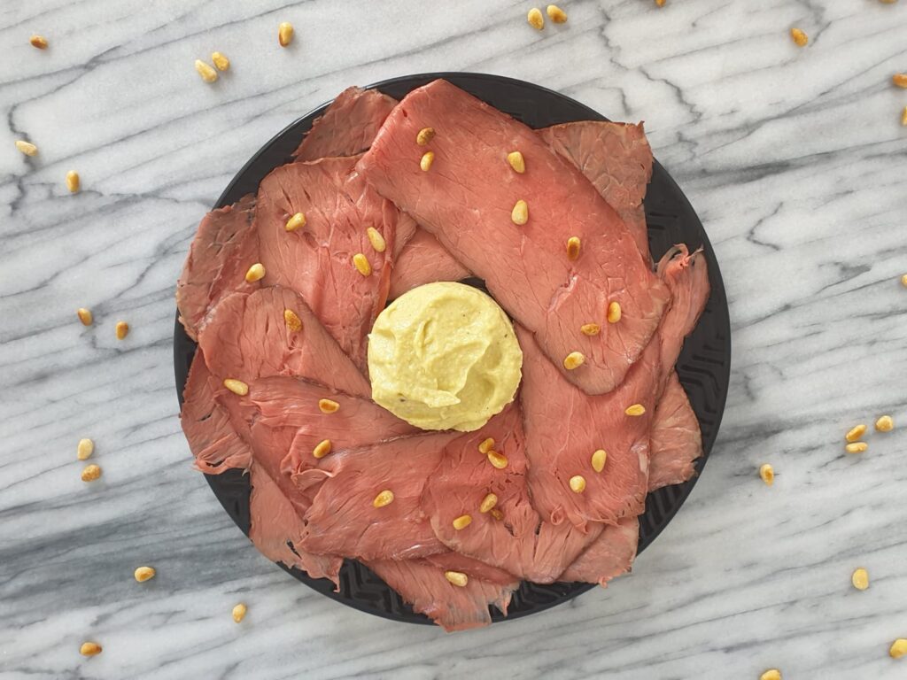 rosbief met artisjokdip