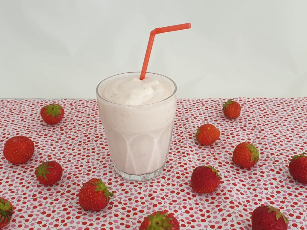 keto aardbeien milkshake