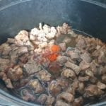 Paprikapoeder op rundvlees