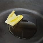 Braadpan met roomboter en olijfolie
