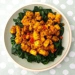 Denby bord met Palak Paneer