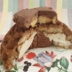 Zuccotto met chocolade vulling