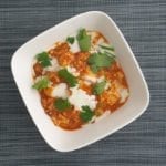 Schaal met Paneer Butter Masala