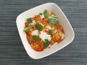 Schaal met Paneer Butter Masala